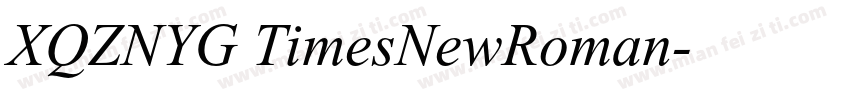 XQZNYG TimesNewRoman字体转换